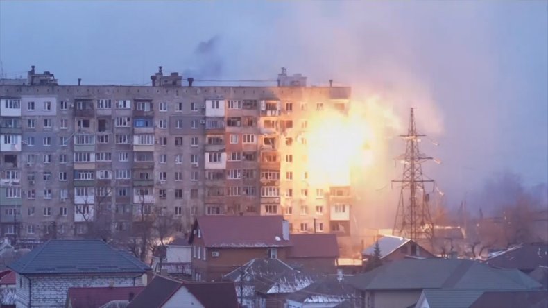 Russian Tanks Blast Mariupol Civilian Apartments 