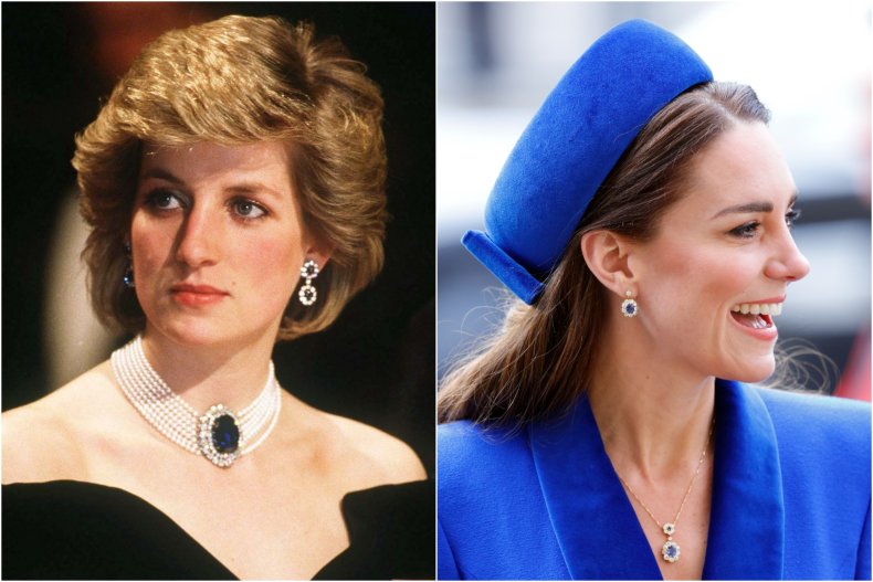 Princess Diana Sapphire Drop Earrings