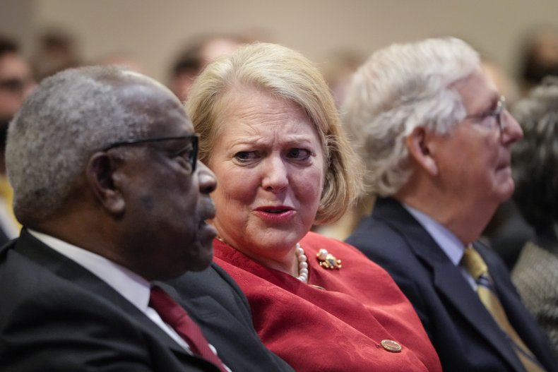 Clarence Thomas and Ginni Thomas in 2021
