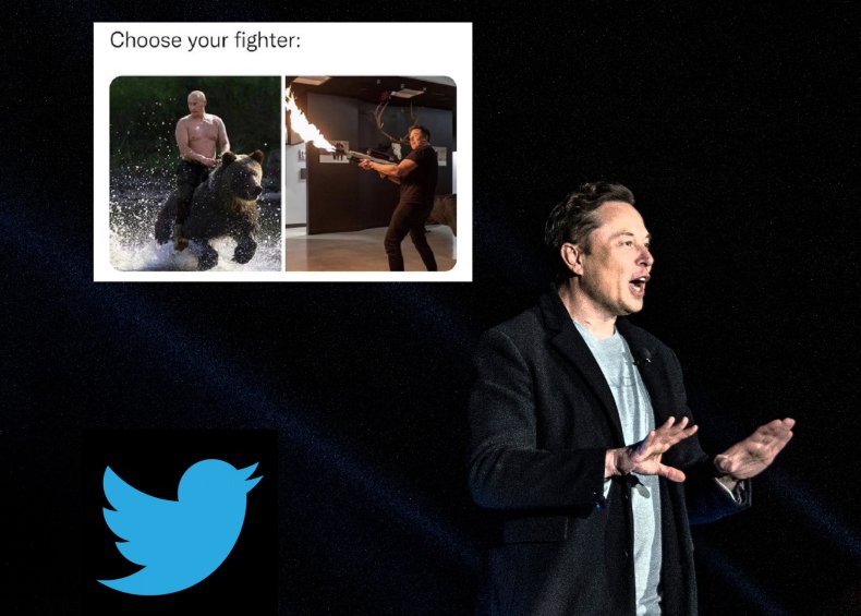 Elon Musk and Vladimir Putin fight