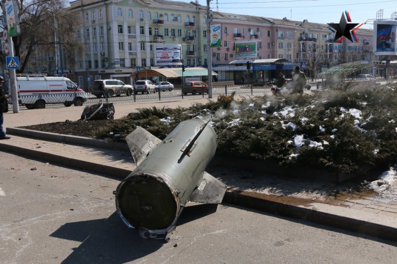 Missile, attack, Donetsk, Ukraine, war, March, 2022