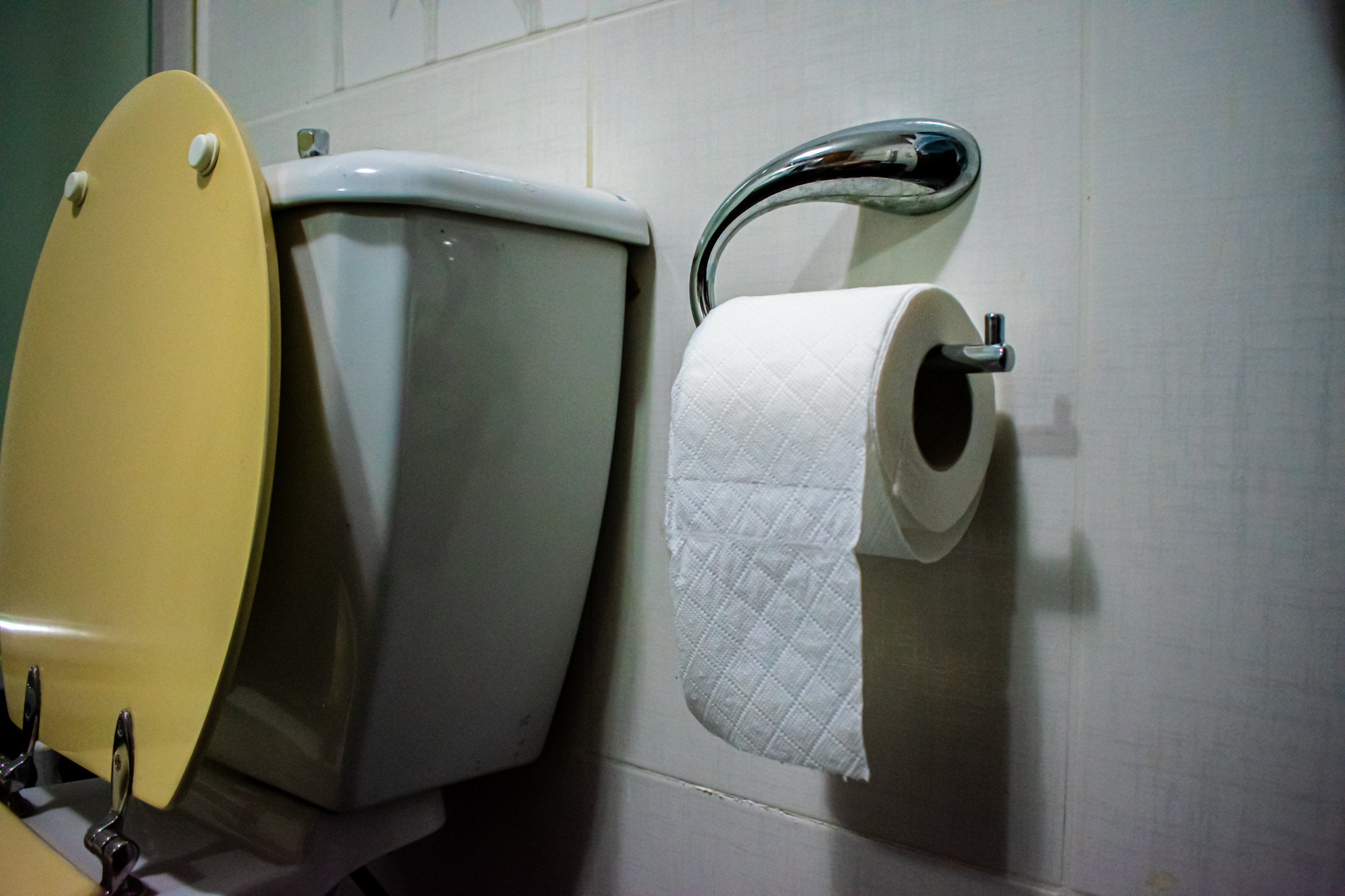 Bathroom With Unfortunate Toilet Seat Pattern Branded ‘Worst Design Decision’