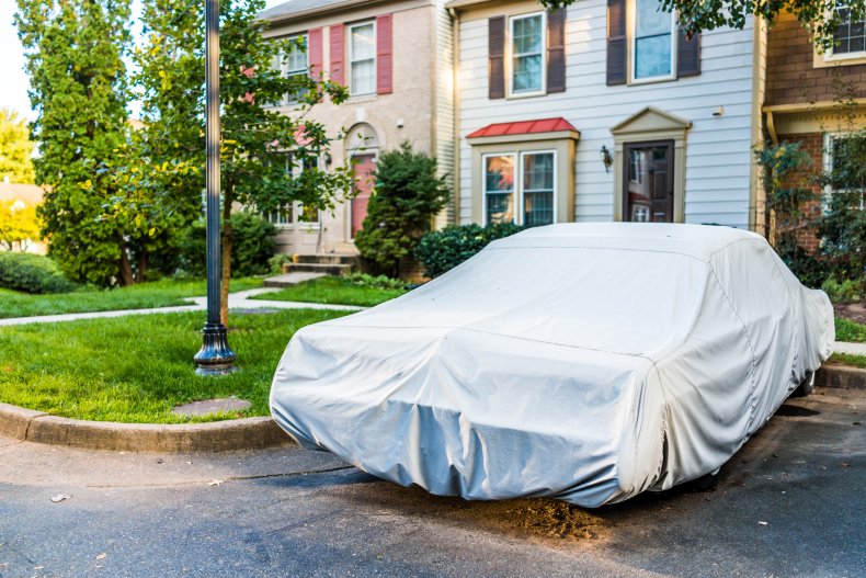 Car with covering