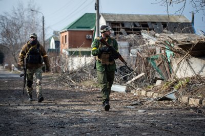 Ukrainian forces patrol Mykolaiv Ukrainian forces patrol Mykolaiv