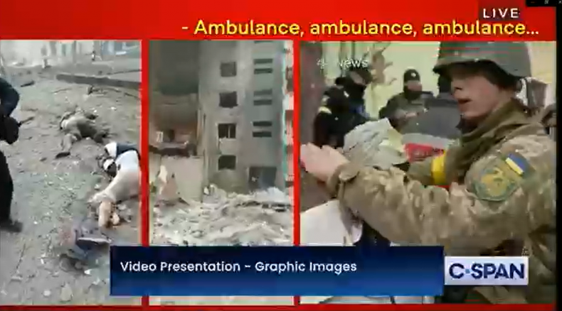 Ukraine Footage Shown in Congress