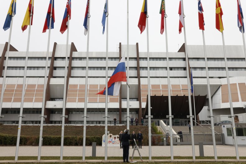 Council of Europe Removes Russian Flag