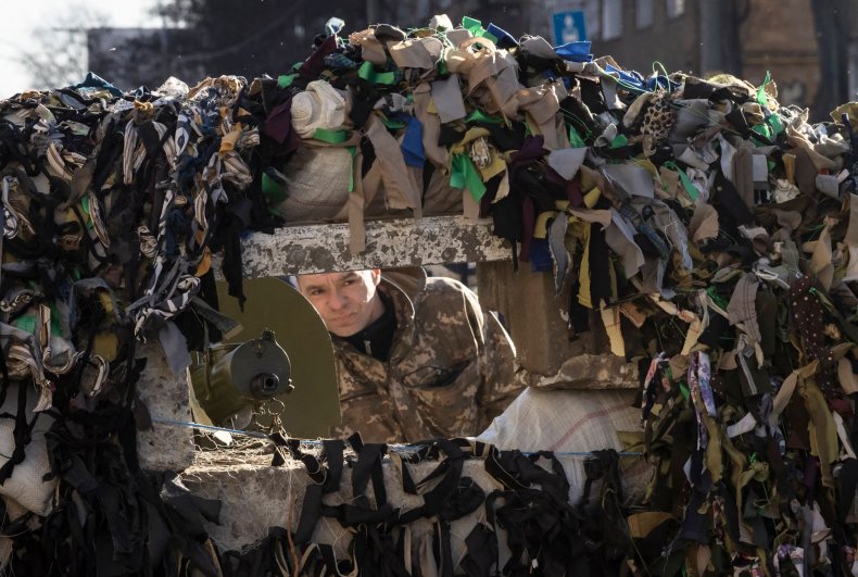 Ukraine, soldier, guard, checkpoint, Kyiv