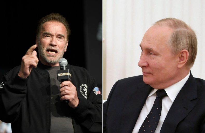 Arnold Schwarzenegger and Vladimir Putin