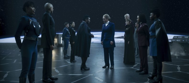 Stacey Abram meets Star trek Discovery cast