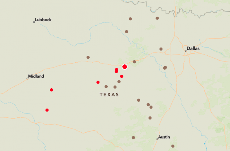 Texas fire map