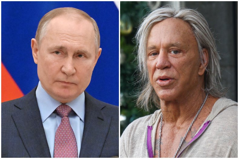 Vladimir Putin and Mickey Rourke