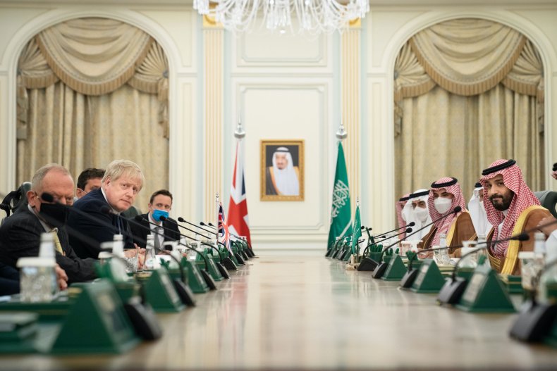 Boris Johnson in Saudi Arabia