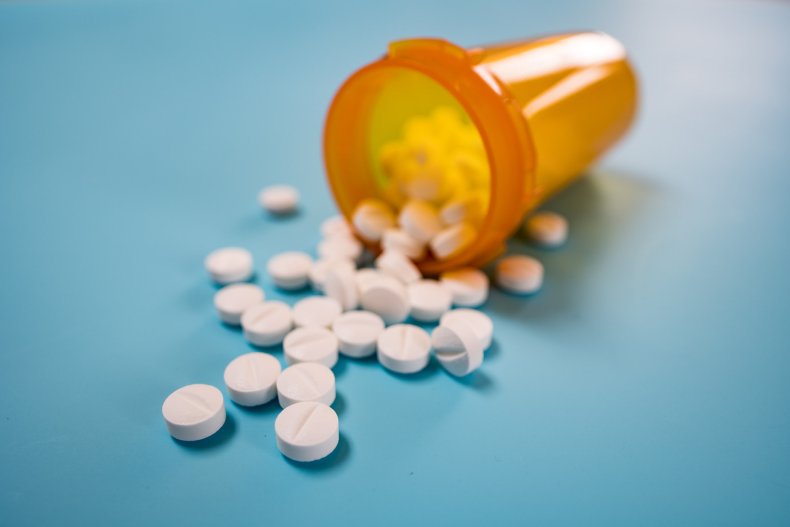 Pills on counter