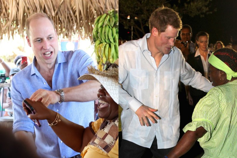 Prince William and Prince Harry Dancing