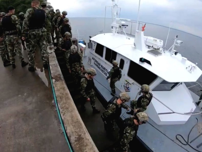 Colombian Navy drug troops