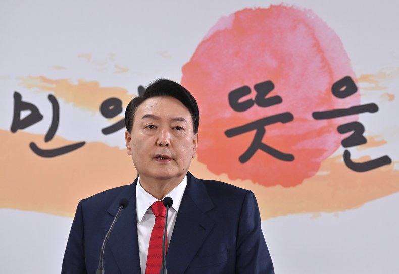 President-elect Yoon Suk-yeol speaks