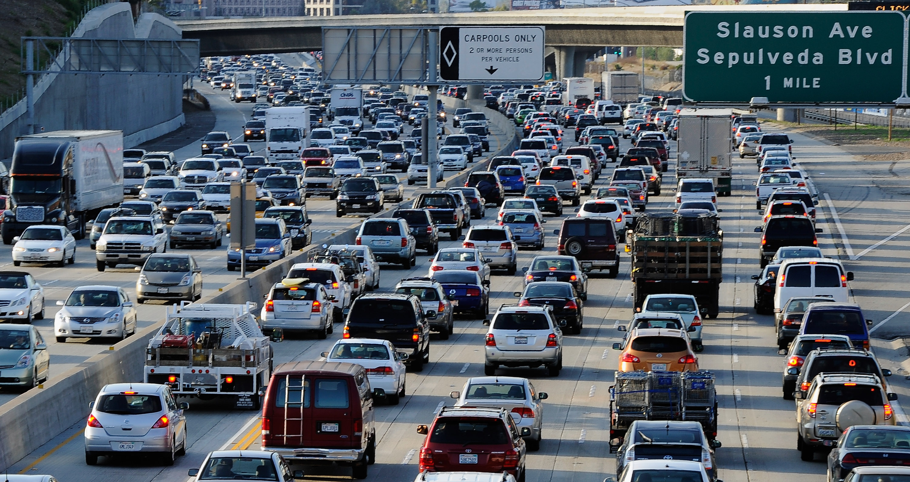 L.A.'s 405 Freeway Shut Down, Creating MilesLong Traffic Jam