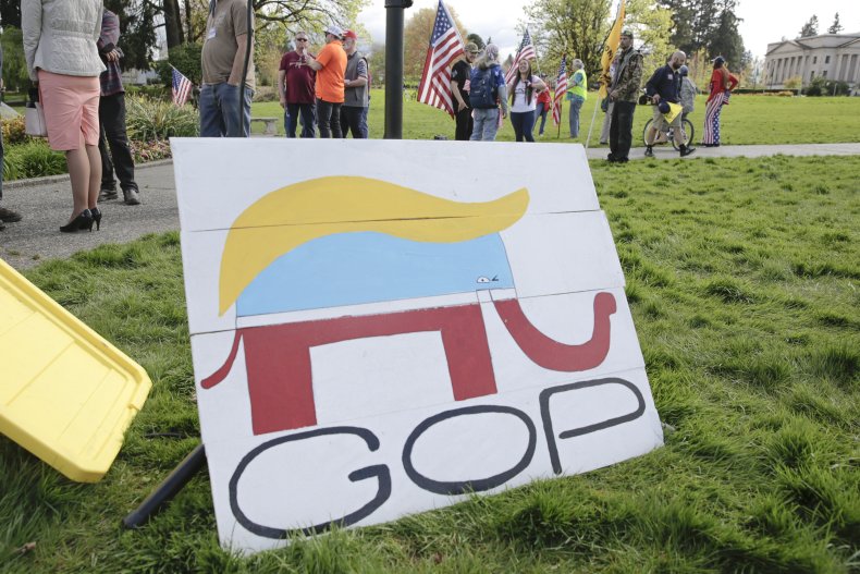 A Republican Party elephant logo