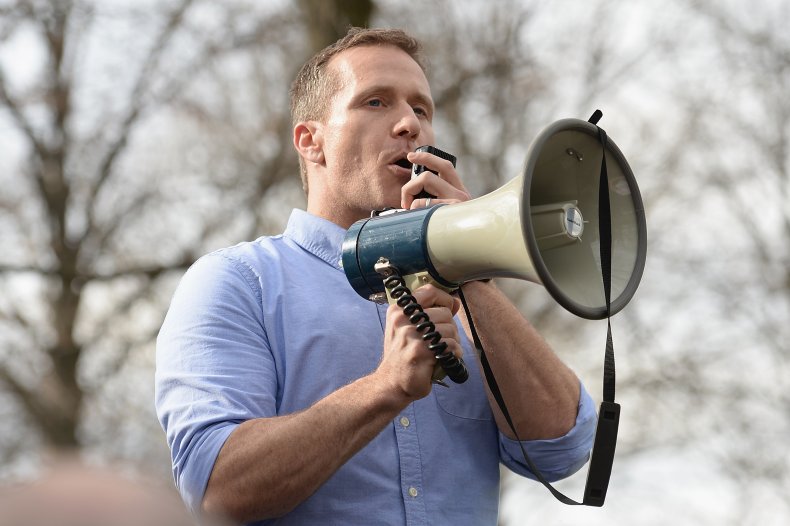 Eric Greitens Addresses a Crowd