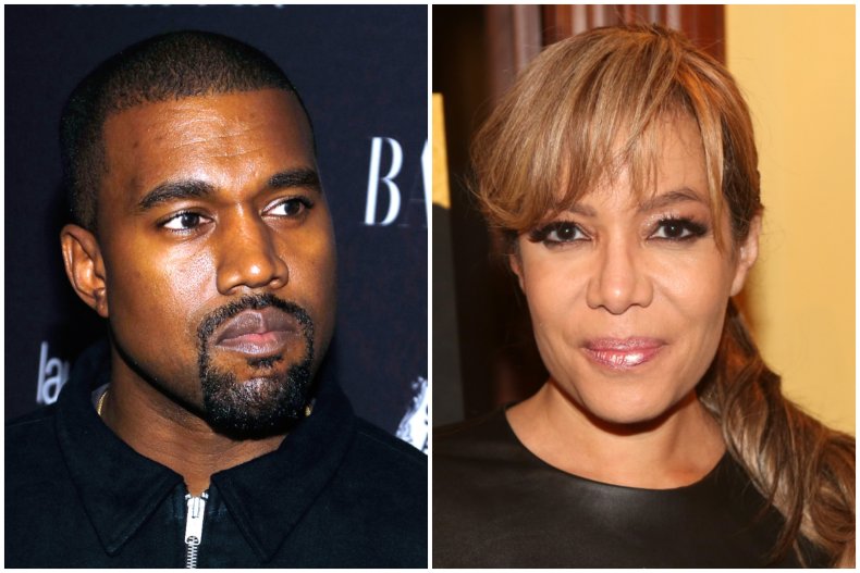 Kanye West and Sunny Hostin