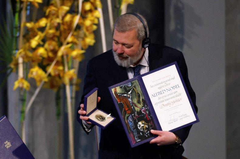 Nobel Peace Prize laureate Dmitry Muratov 