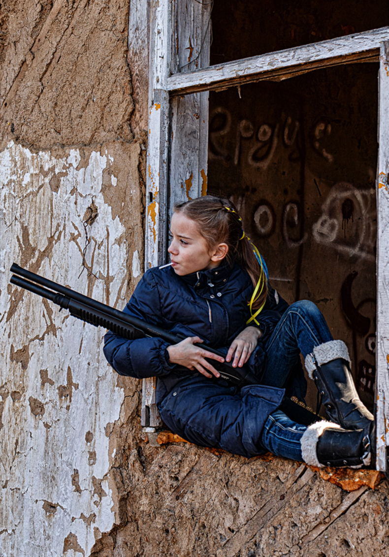 Girl with Gun in Ukraine