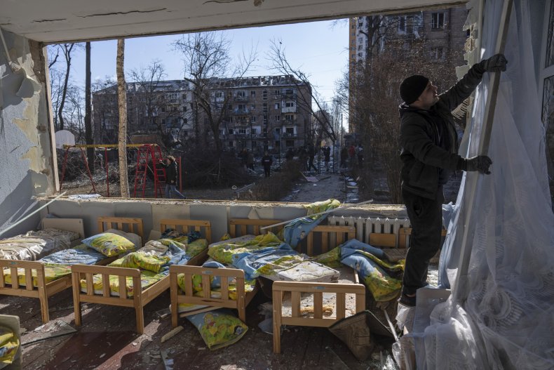 Kyiv school damage