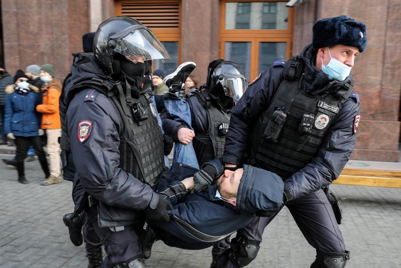 Russian Protestor Arrested, Fined For Asterisks Sign