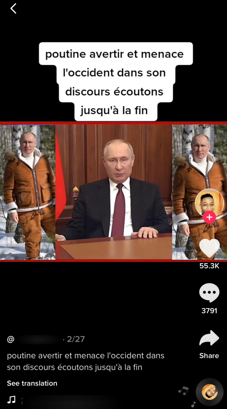 TikTok Putin