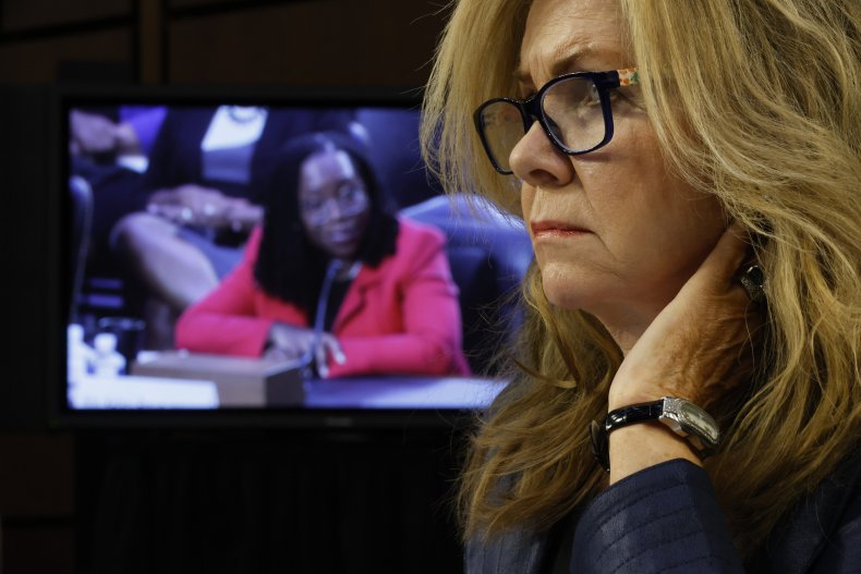 Sen. Marsha Blackburn (R-TN) listens