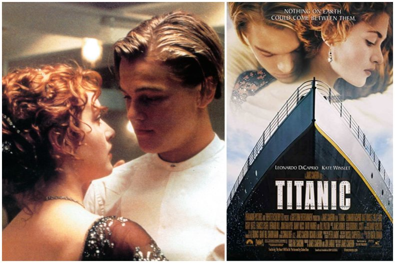 "Titanic" movie poster and Jack & Rose.