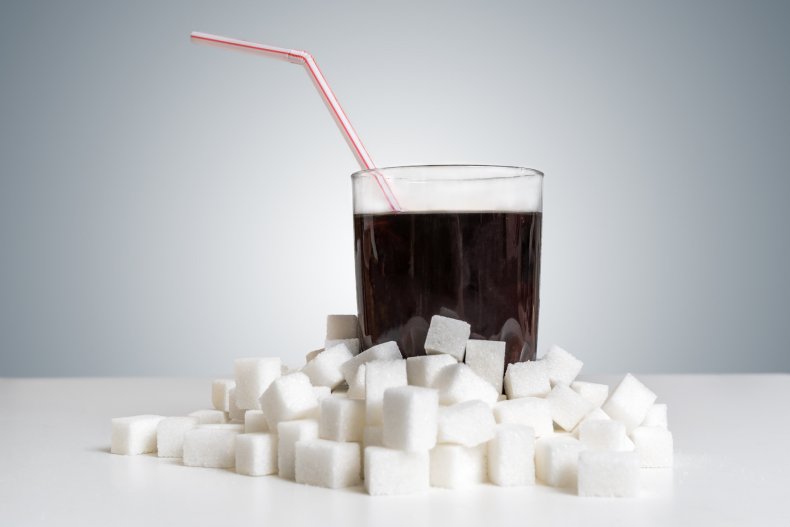 sugary drink surrounded by sugar