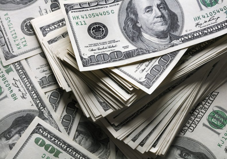 Lots of hundred dollar bills