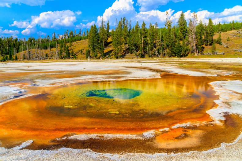 Chromatic pool at Yellowstone National Park