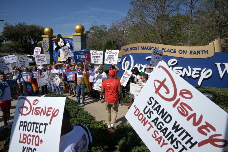 Protestors at Walt Disney World