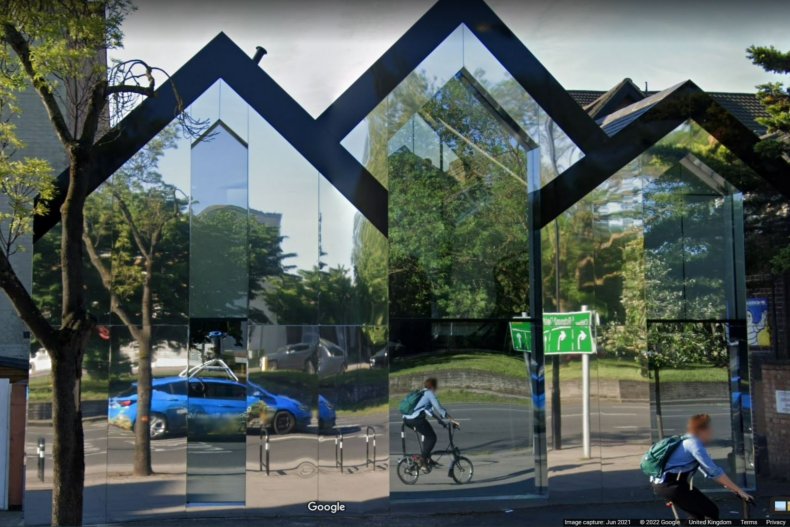 Google Map image showing the mirrored house.