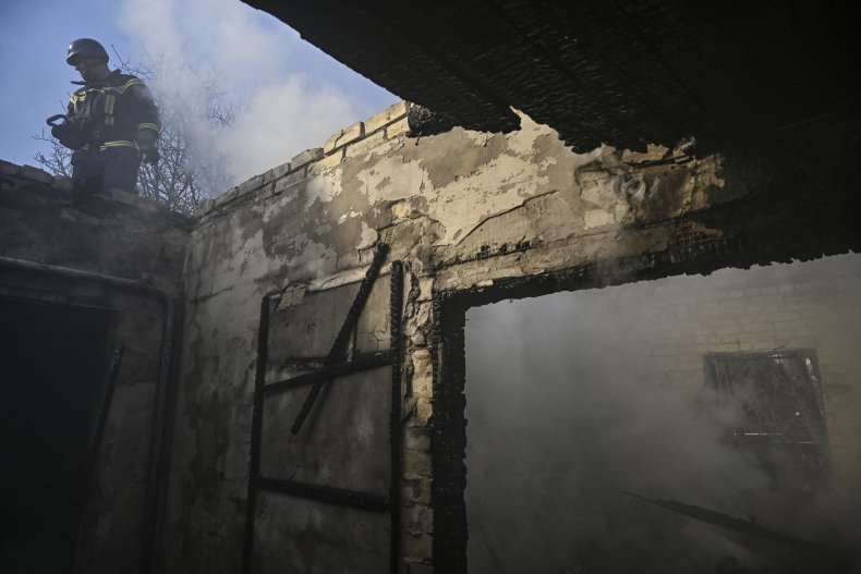 House hit in Ukraine