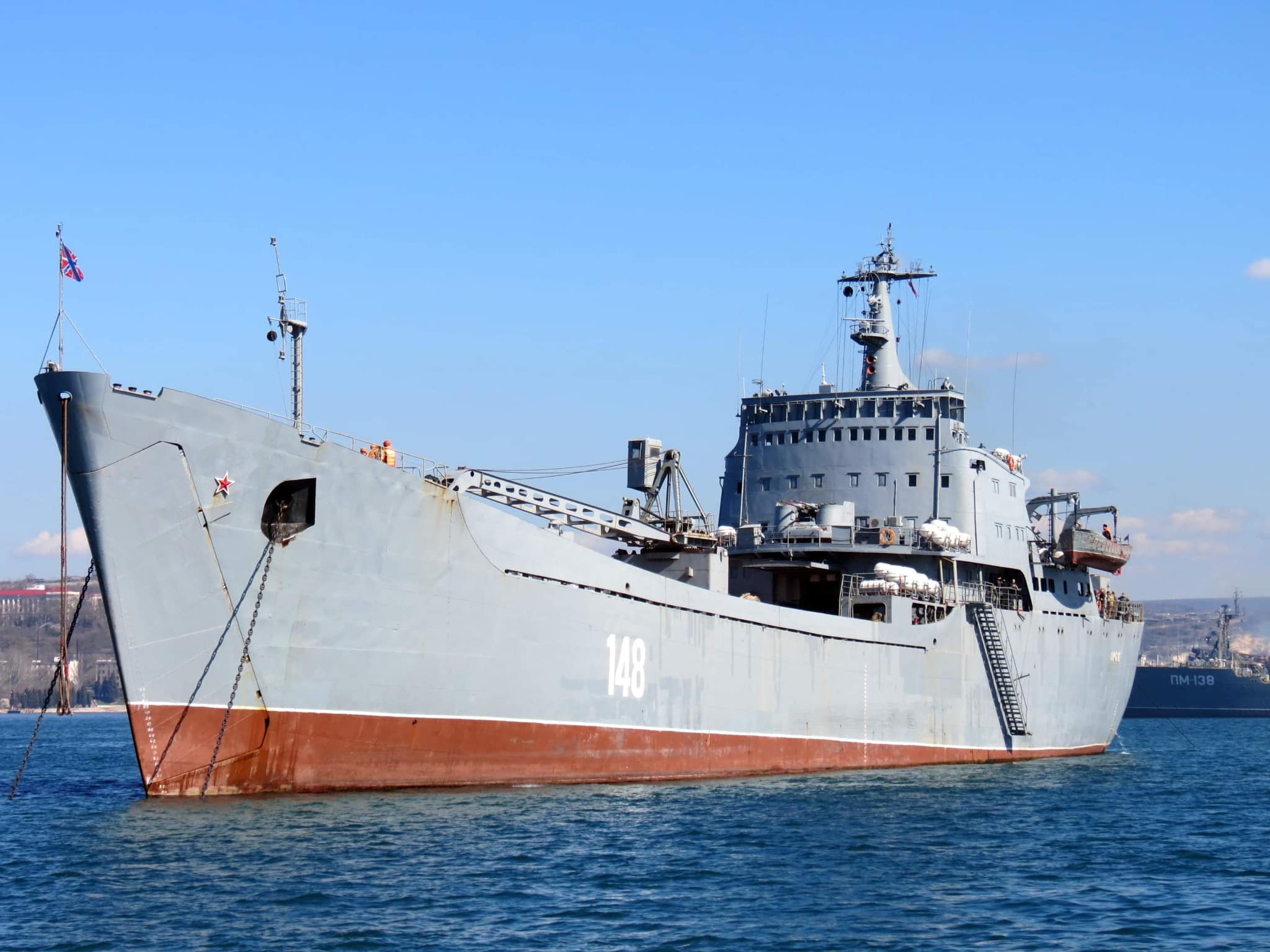 Russian Ship Destroyed by Ukraine in Berdyansk, Videos Appear To Show