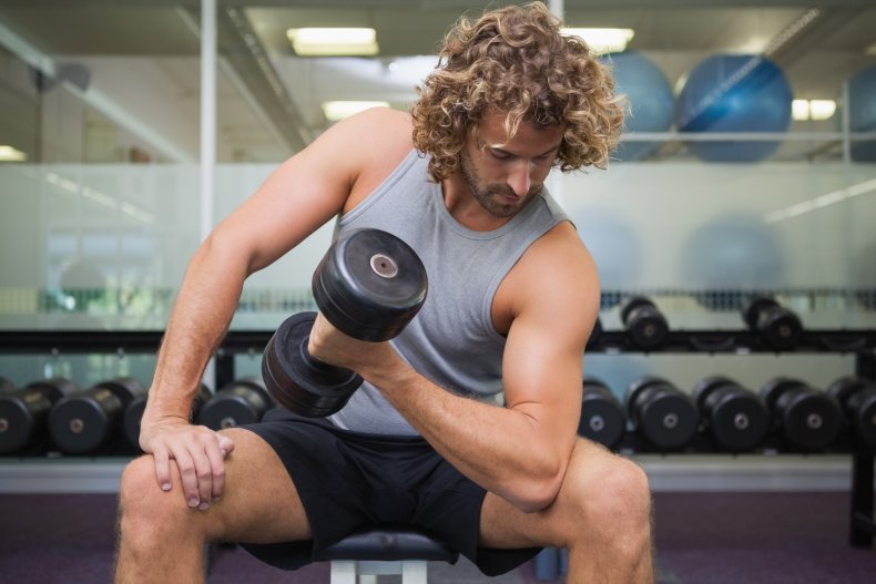 Man doing bicep curl