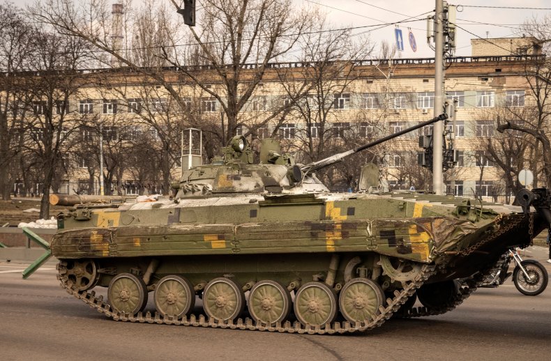 A Ukrainian tank 