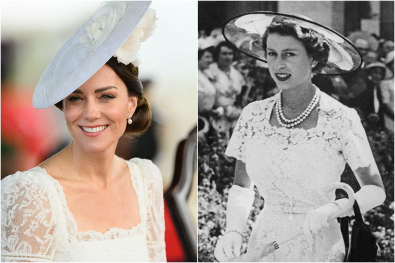 Kate Middleton Queen Elizabeth II Lace Head