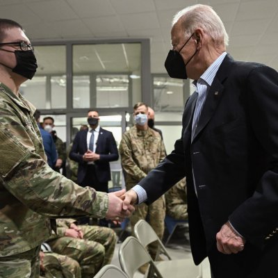 Biden Meets With Troops