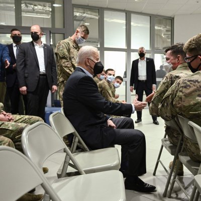 Biden Talks With Troops in Poland Biden Talks With Troops in Poland