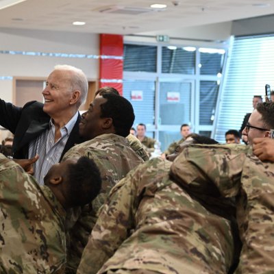 Biden Selfie With Troops