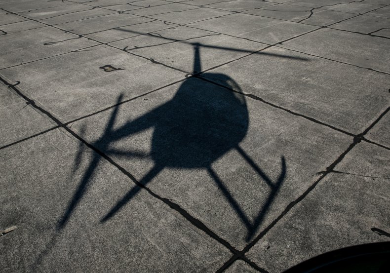Robinson R-44 Helicopter Shadow
