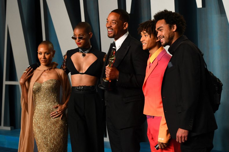 Will Smith and his family at the Oscars
