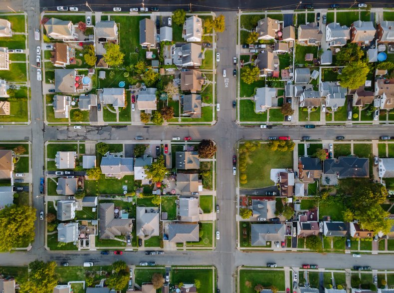 File photo of aerial housing shot.