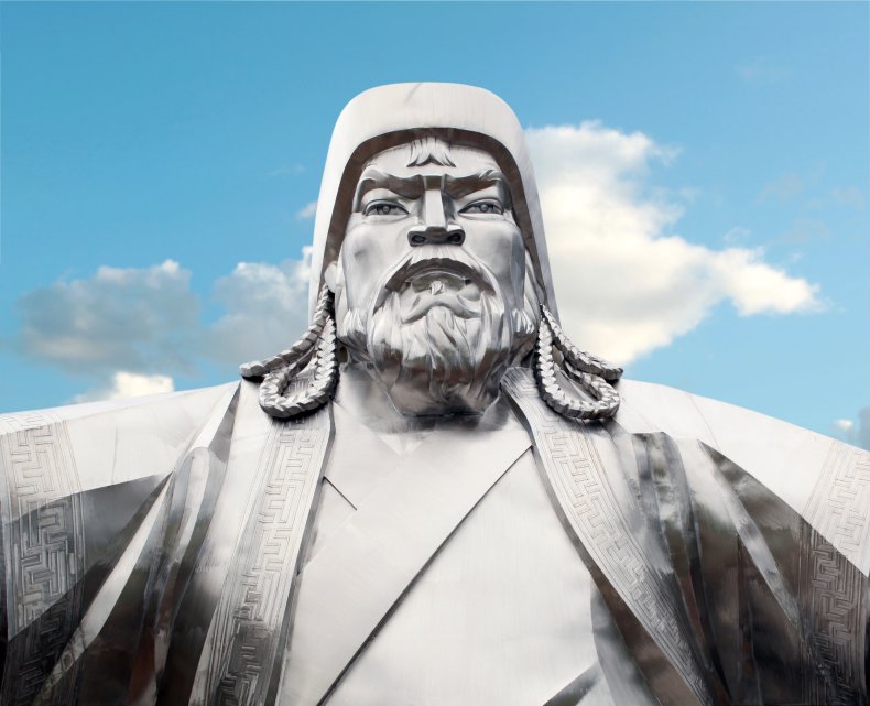 Genghis Khan statue in Mongolia.
