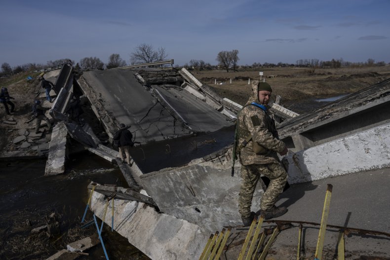 Solider on bridge