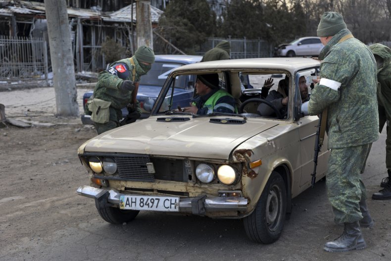 Checkpoint near Mariupol